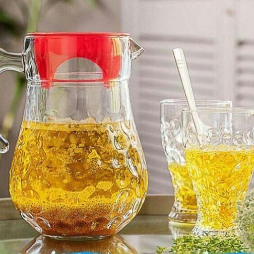 سرویس پارچ و لیوان توپی 7 تیکه بلور نوری تازه